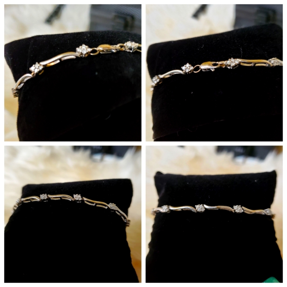 10K WG Diamond Titus Tennis Bracelet Vintage